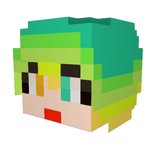 HAZI_ Minecraft avatar head, 3D render