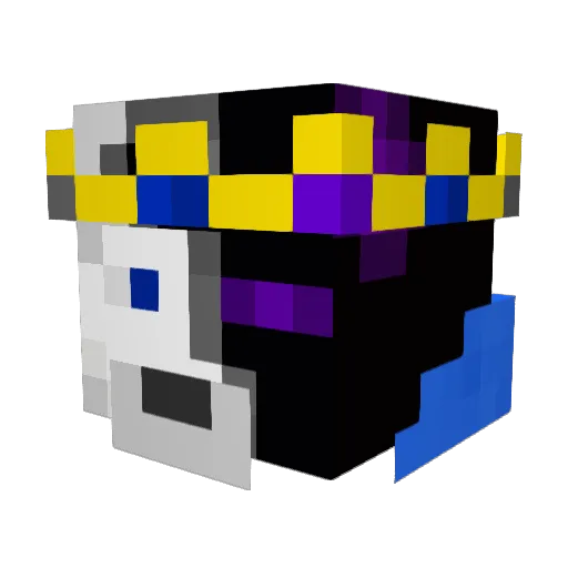 HA_29 Minecraft avatar head, 3D render