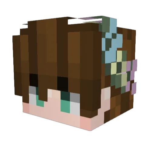 HAmilch Minecraft avatar head, 3D render