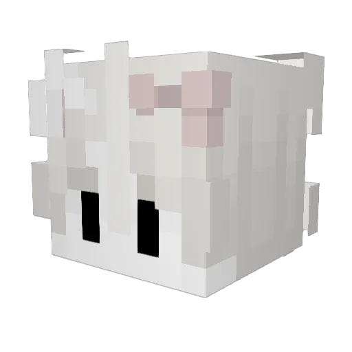 HAttain Minecraft avatar head, 3D render