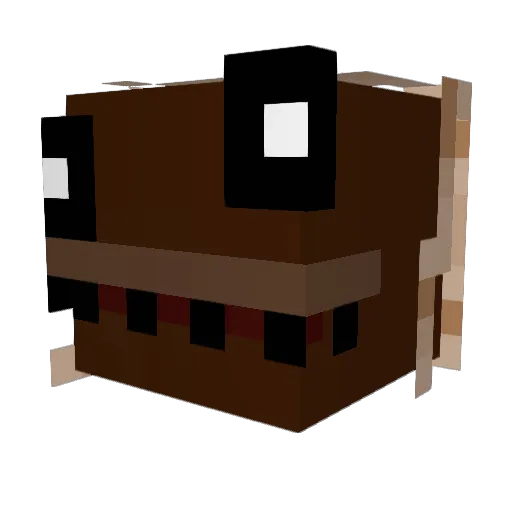 HBJ78955 Minecraft avatar head, 3D render