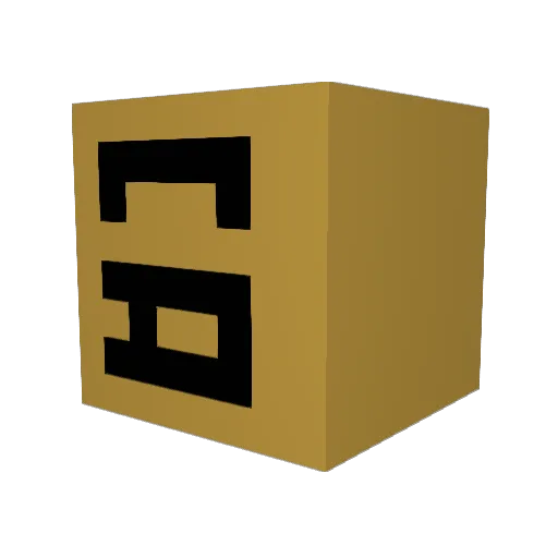 HBS Minecraft avatar head, 3D render