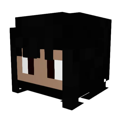 HBTL Minecraft avatar head, 3D render