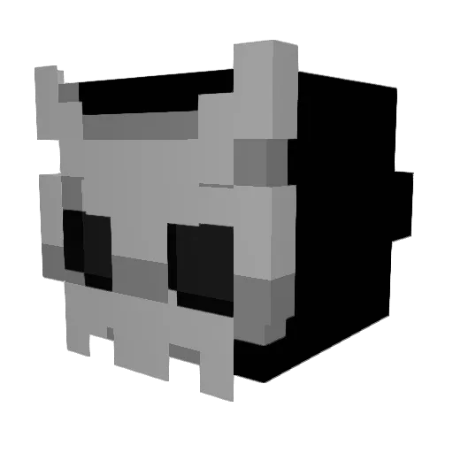 HBVGYUH Minecraft avatar head, 3D render