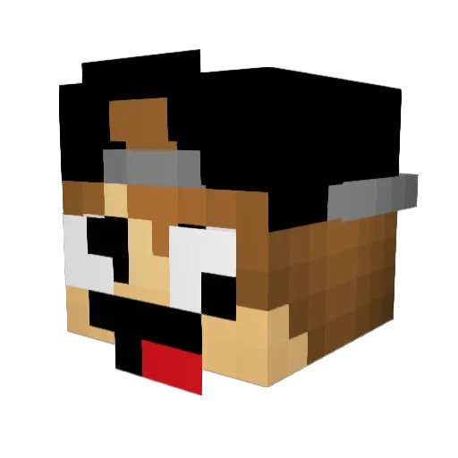 HB_MAN Minecraft avatar head, 3D render