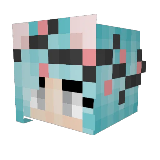 HBcrew Minecraft avatar head, 3D render