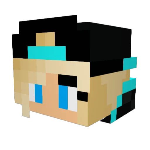 HBkidz Minecraft avatar head, 3D render