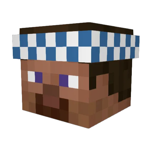 HCC151 Minecraft avatar head, 3D render