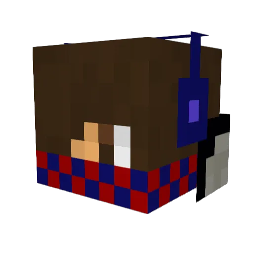 HCOLB Minecraft avatar head, 3D render