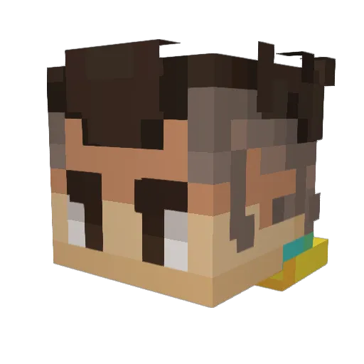 HCP727 Minecraft avatar head, 3D render