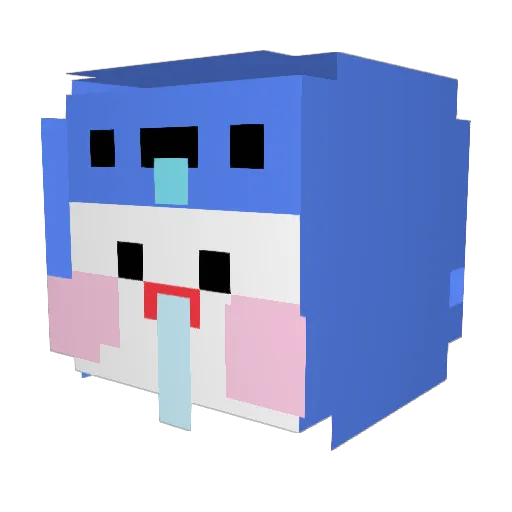 HCP_Specter Minecraft avatar head, 3D render