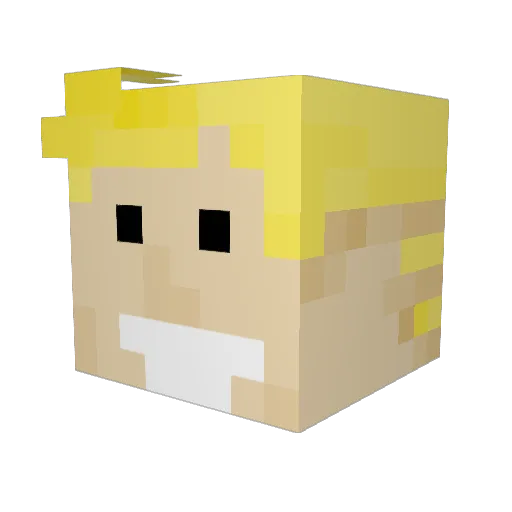 HC_Tendresse Minecraft avatar head, 3D render