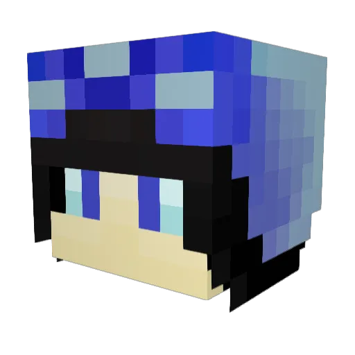 HChiFu Minecraft avatar head, 3D render