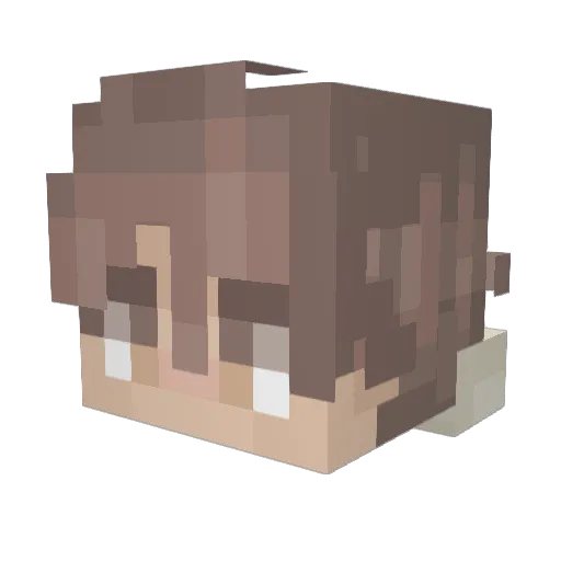 HCl07 Minecraft avatar head, 3D render