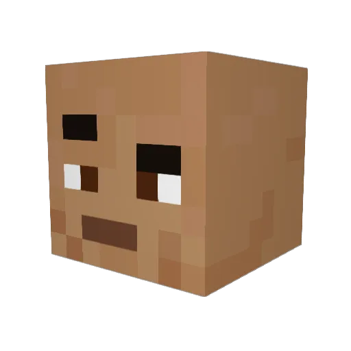 HD0 Minecraft avatar head, 3D render
