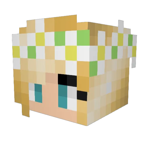 HDAR Minecraft avatar head, 3D render