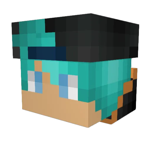 HDC33 Minecraft avatar head, 3D render