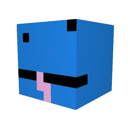 HDExotiic Minecraft avatar head, 3D render