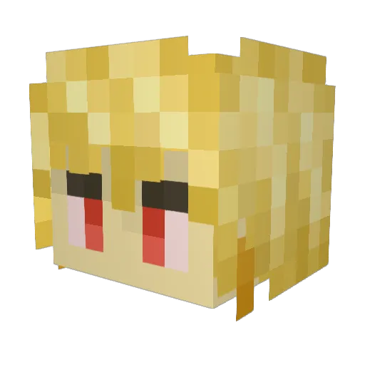 HDHDHD_ Minecraft avatar head, 3D render