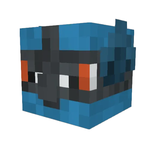 HDMI01 Minecraft avatar head, 3D render