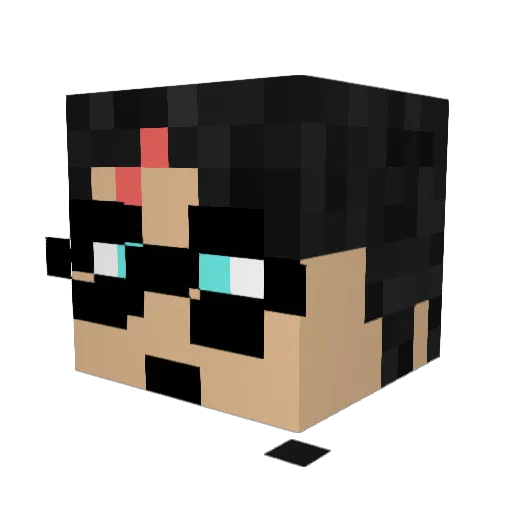 HDMasterHD Minecraft avatar head, 3D render