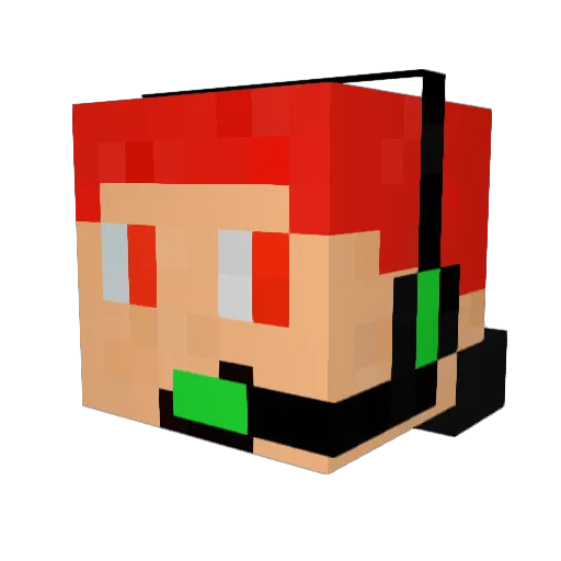 HDMilch Minecraft avatar head, 3D render