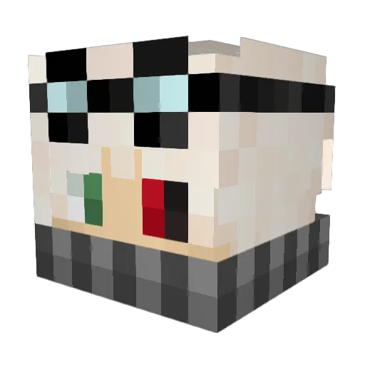 HDOP Minecraft avatar head, 3D render