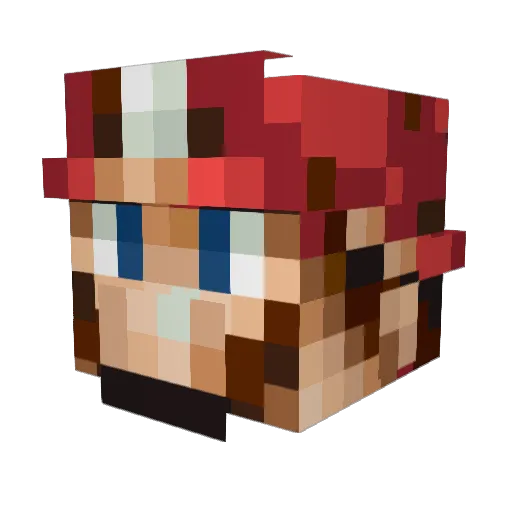 HDPJones Minecraft avatar head, 3D render