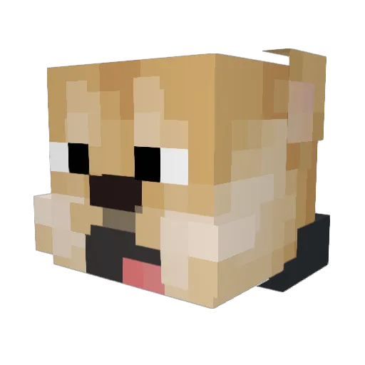 HDS827 Minecraft avatar head, 3D render