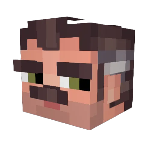 HDSushiHD Minecraft avatar head, 3D render