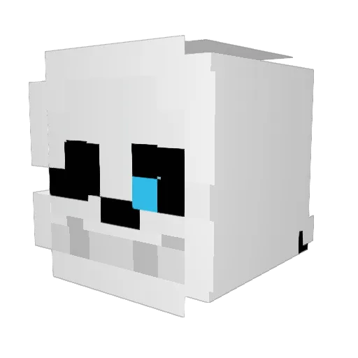 HDWtina Minecraft avatar head, 3D render
