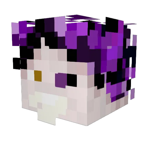 HDarkyHSmileH Minecraft avatar head, 3D render