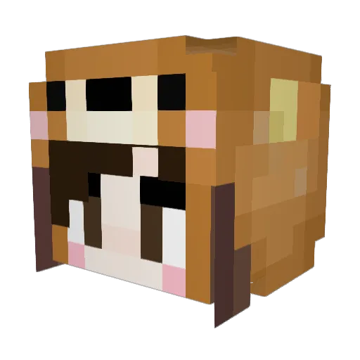 HDauven Minecraft avatar head, 3D render