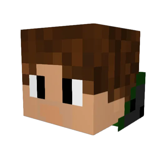 HDgamer05 Minecraft avatar head, 3D render
