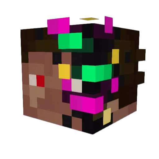 HDtheDev Minecraft avatar head, 3D render
