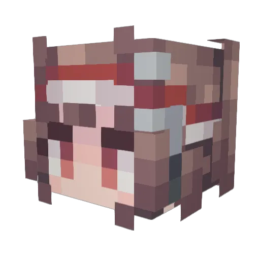 HEAN401 Minecraft avatar head, 3D render
