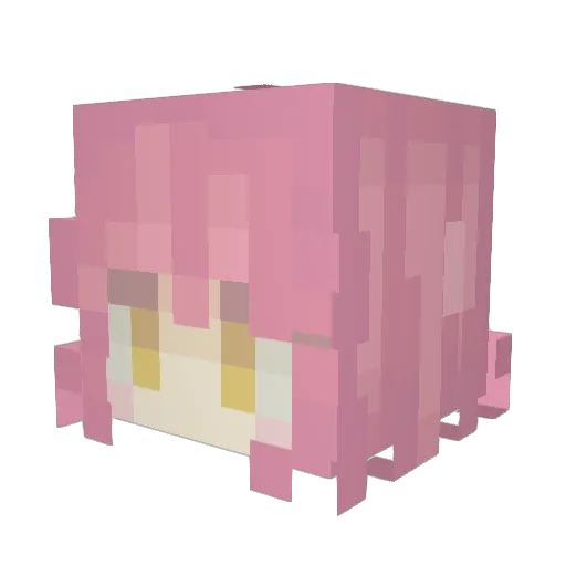 HEARTDIMENSION Minecraft avatar head, 3D render