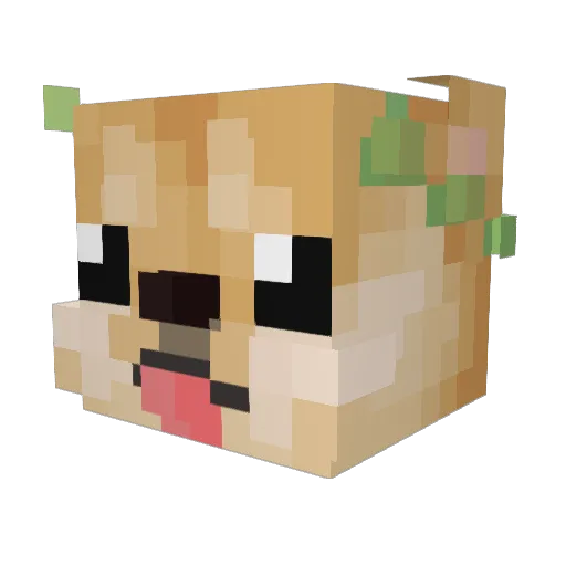 HEARYU Minecraft avatar head, 3D render