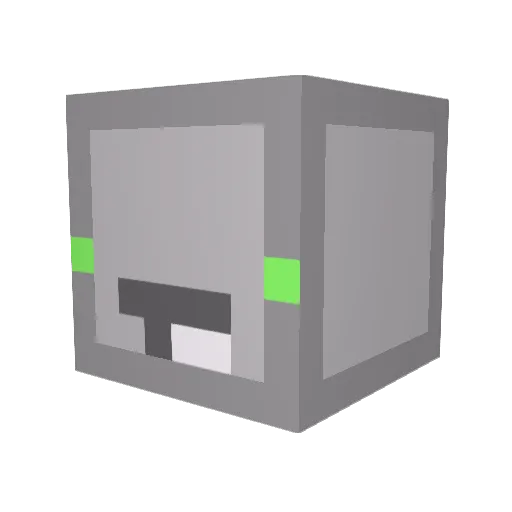 HEBO_ Minecraft avatar head, 3D render