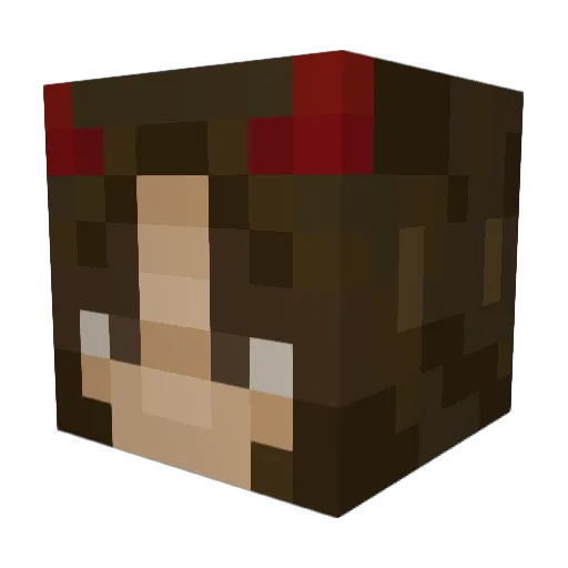 HEDNAAA Minecraft avatar head, 3D render