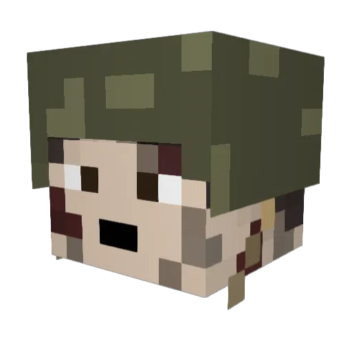 HEELCrane Minecraft avatar head, 3D render
