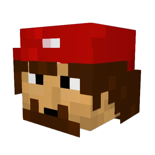 HEELERMAN Minecraft avatar head, 3D render
