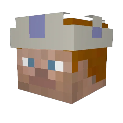 HEFTUS Minecraft avatar head, 3D render