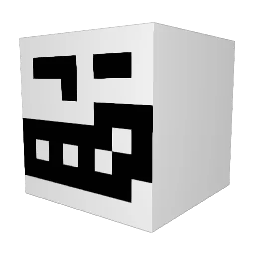 HEHEKI Minecraft avatar head, 3D render