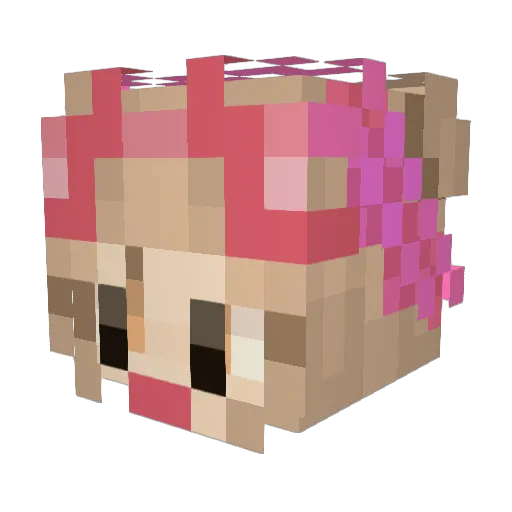 HEIHEI2244 Minecraft avatar head, 3D render