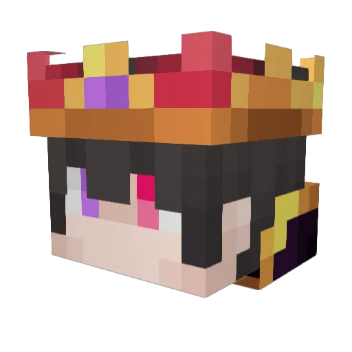HEI_TAO_2 Minecraft avatar head, 3D render