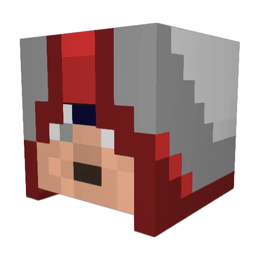 HELLCAT628 Minecraft avatar head, 3D render