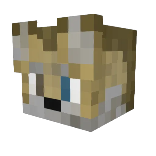 HELLSPEC Minecraft avatar head, 3D render