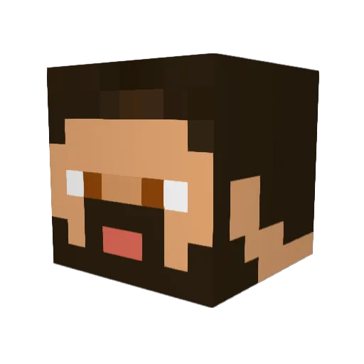 HELLS_CARRIER Minecraft avatar head, 3D render