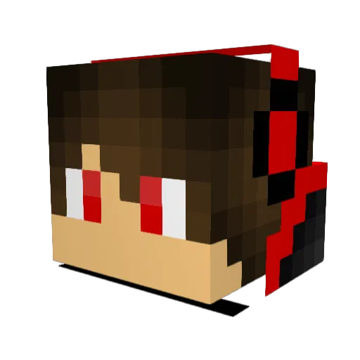 HEN1RI2QUE Minecraft avatar head, 3D render